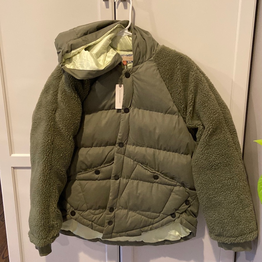 Pilcro Green Puffy Coat